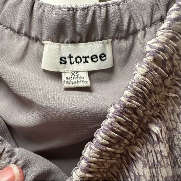 Storee‎ gray specs cropped blouse size XS - Picture 2 of 4